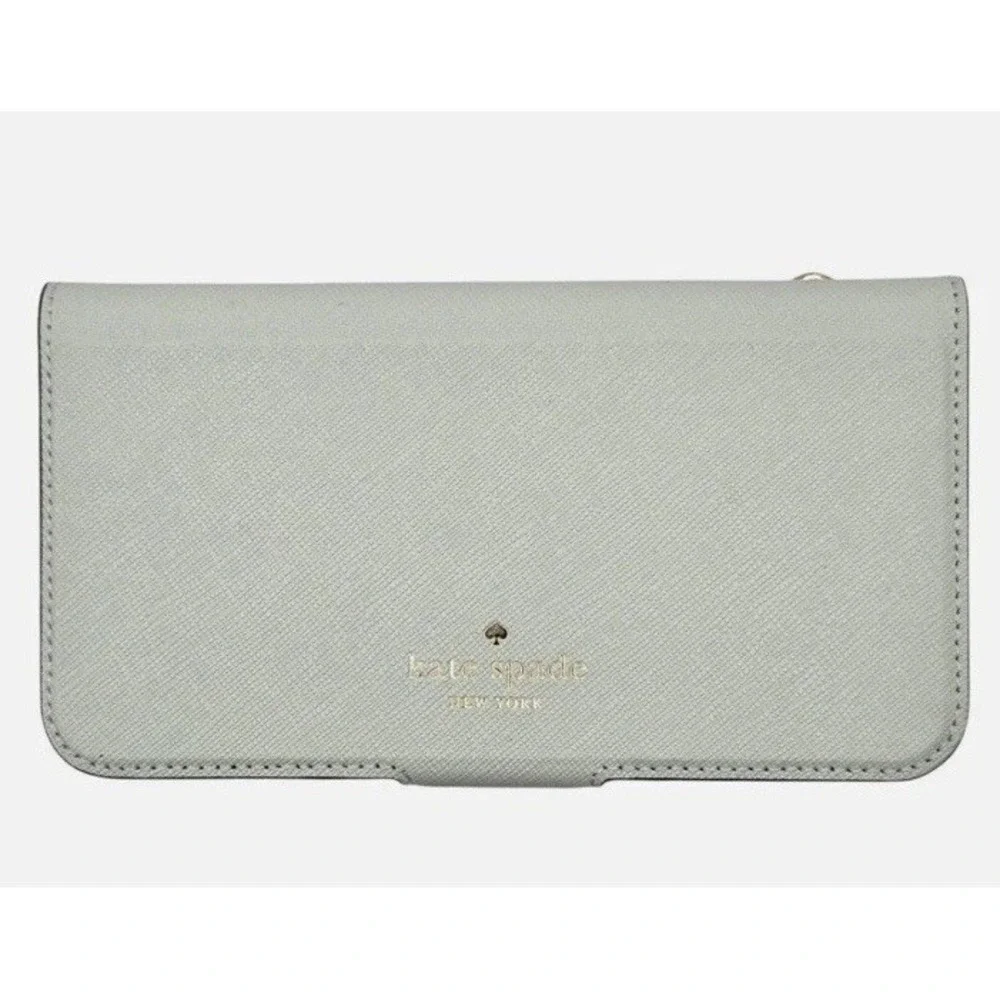 Kate Spade‎ NY 256645 iPhone X/XS Leather Folio Case with Chain Crossbody Strap